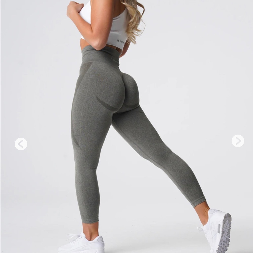 NVGTN Khaki Green Seamless Contour Leggings - XS